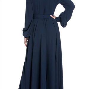 Meghan LA. Lilypad maxi dress with balloon sleeve and pearl button details.  NWT